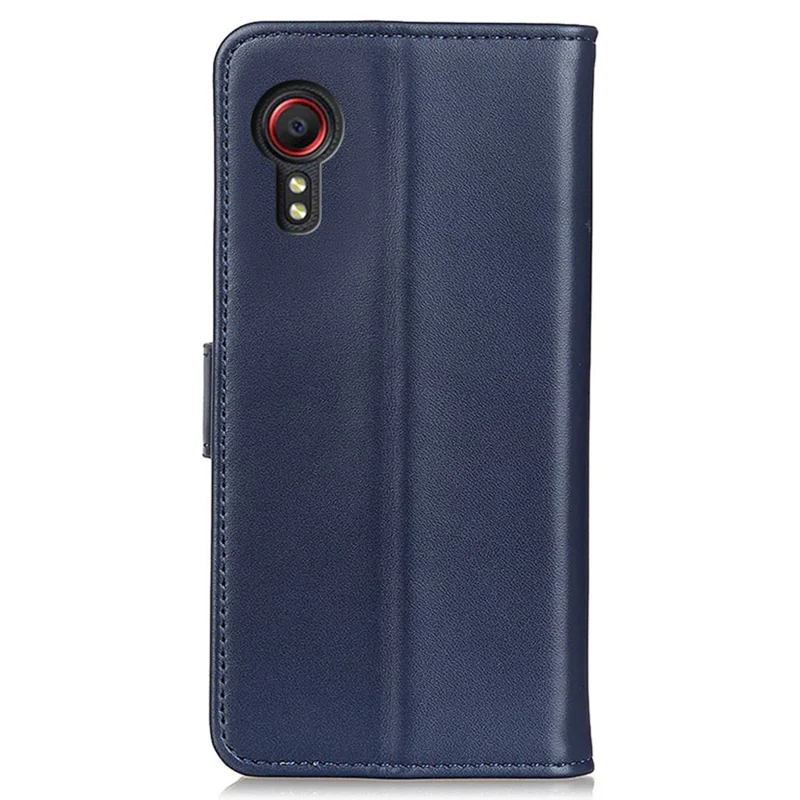 For Samsung Galaxy Xcover7 Leather Phone Case with Wallet Stand Magnetic Clasp - Blue