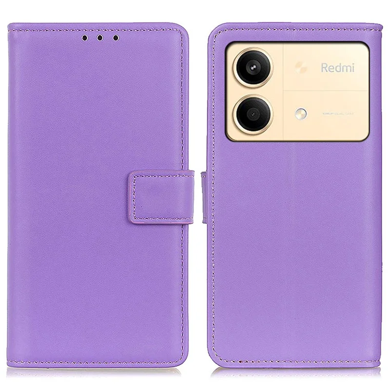 For Xiaomi Redmi Note 13R Pro 5G Leather Wallet Case Protective Phone Cover - Purple