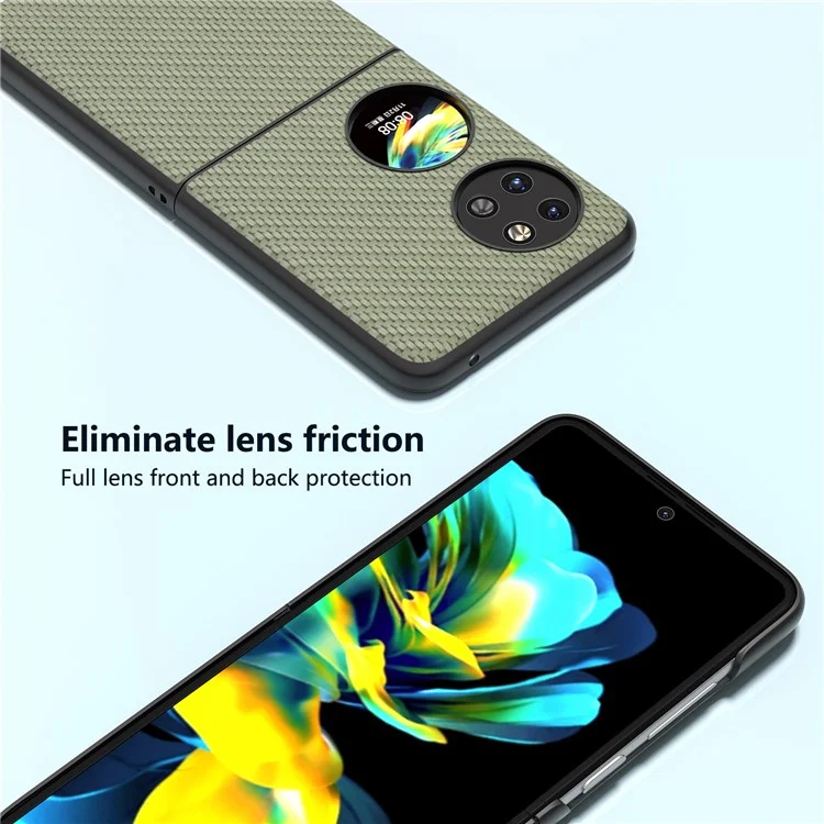 ABEEL For Huawei Pocket 2 Phone Case Carbon Fiber Texture Anti-Scratch - Green