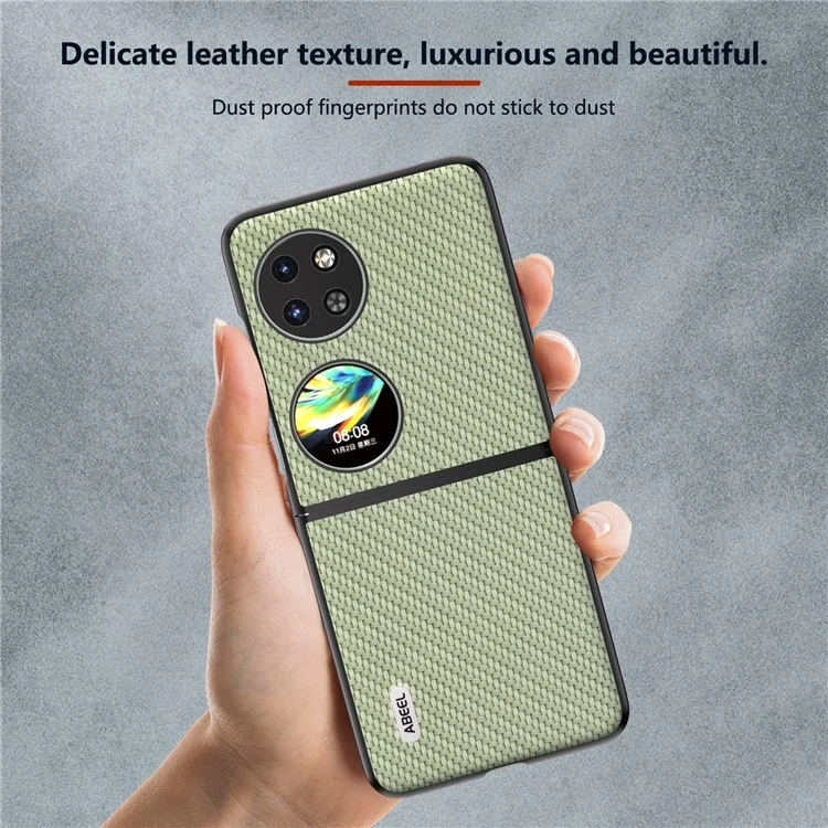ABEEL For Huawei Pocket 2 Phone Case Carbon Fiber Texture Anti-Scratch - Green