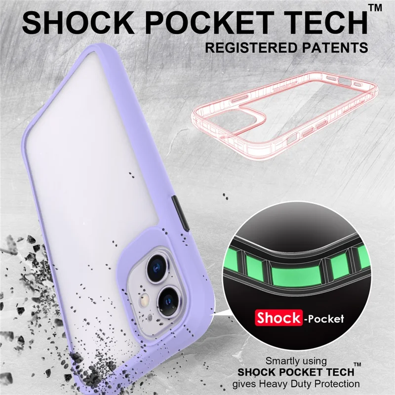 Combat X Mode Series for iPhone 11 Cell Phone Case TPU+PC Shockproof Back Shell - Purple