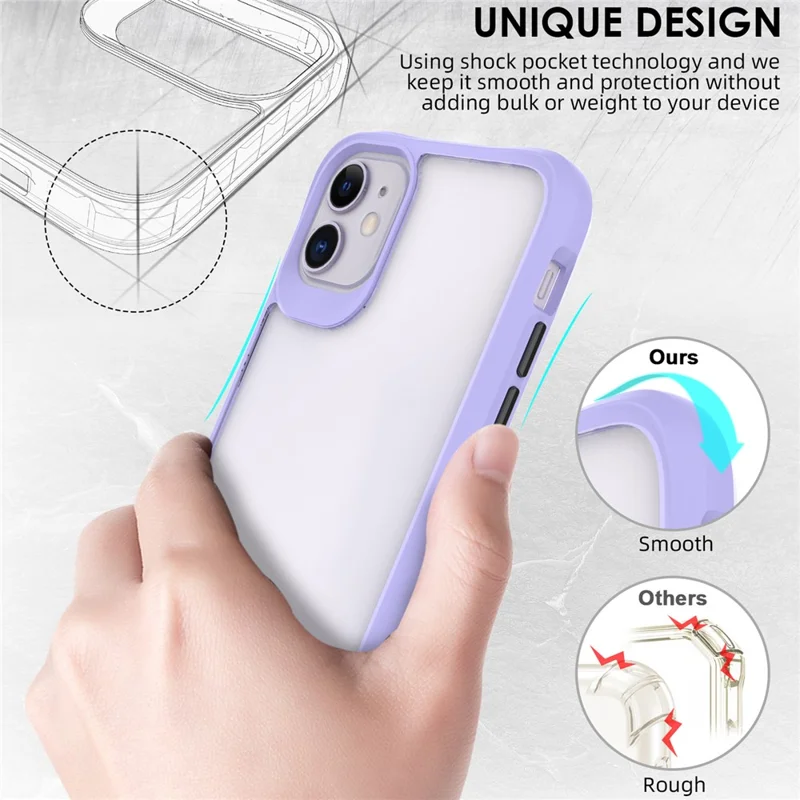 Combat X Mode Series for iPhone 11 Cell Phone Case TPU+PC Shockproof Back Shell - Purple