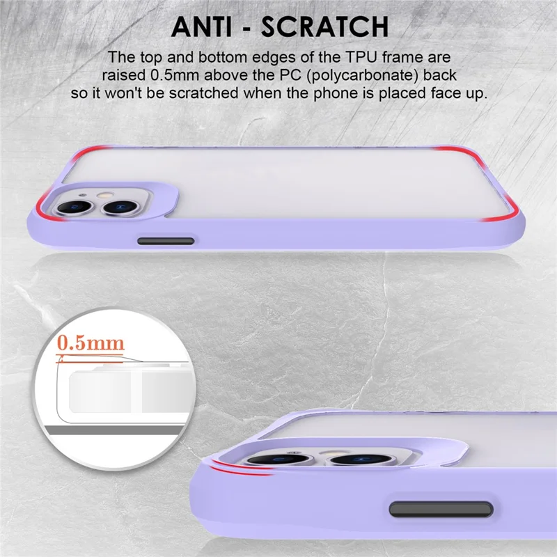 Combat X Mode Series for iPhone 11 Cell Phone Case TPU+PC Shockproof Back Shell - Purple