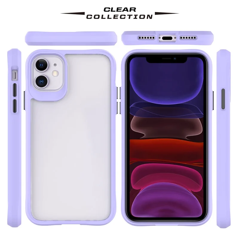 Combat X Mode Series for iPhone 11 Cell Phone Case TPU+PC Shockproof Back Shell - Purple