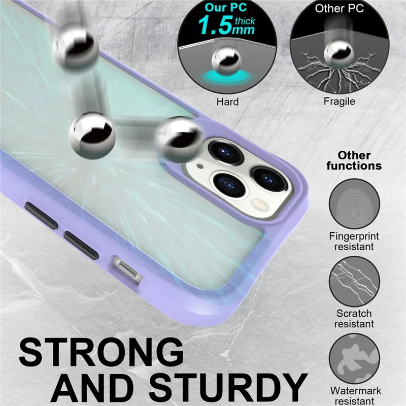 Combat X Mode Series for iPhone 11 Pro TPU+PC Cover Four Corner Scratch-resistant Smart Phone Case - Purple