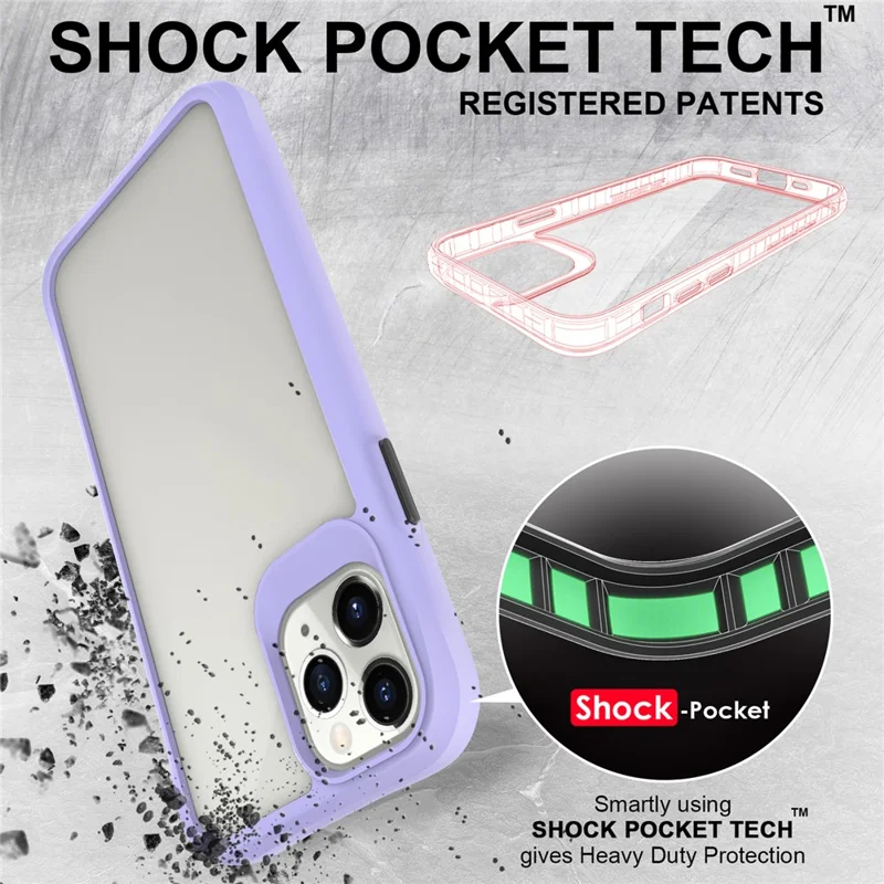 Combat X Mode Series for iPhone 11 Pro TPU+PC Cover Four Corner Scratch-resistant Smart Phone Case - Purple