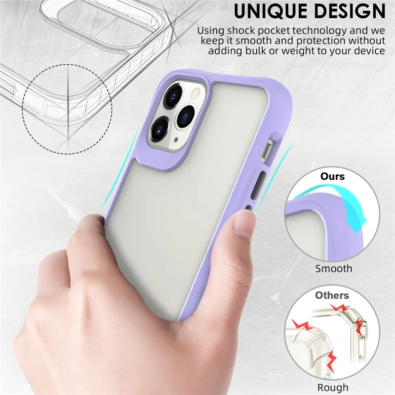 Combat X Mode Series for iPhone 11 Pro TPU+PC Cover Four Corner Scratch-resistant Smart Phone Case - Purple