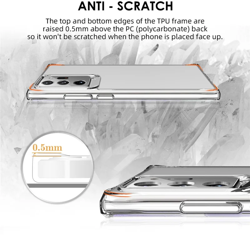 For Samsung Galaxy Note20 Ultra / Note20 Ultra 5G Case Drop Protection PC + TPU Cell Phone Cover