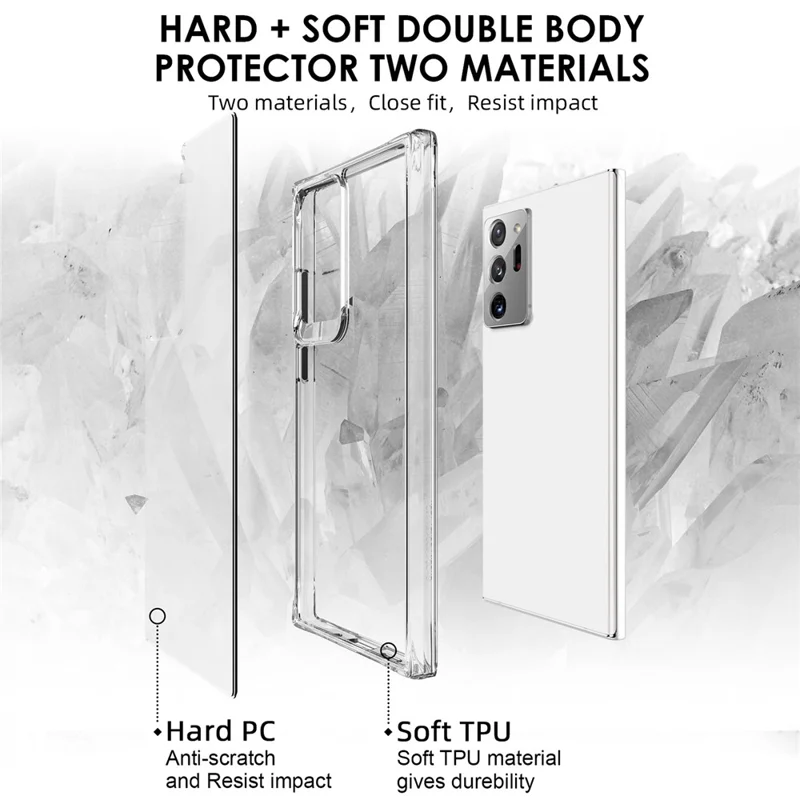 For Samsung Galaxy Note20 Ultra / Note20 Ultra 5G Case Drop Protection PC + TPU Cell Phone Cover