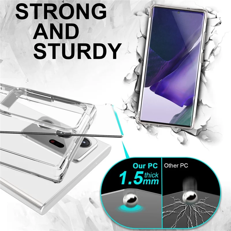 For Samsung Galaxy Note20 Ultra / Note20 Ultra 5G Case Drop Protection PC + TPU Cell Phone Cover