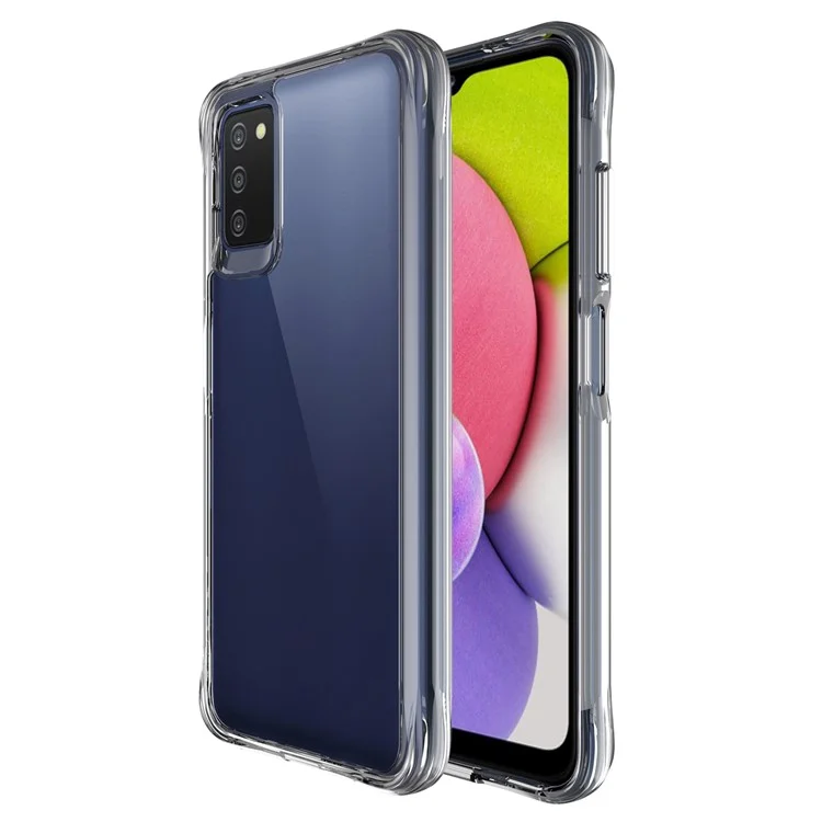 For Samsung Galaxy A03s (164.2 x 75.9 x 9.1mm) Dustproof PC + TPU Cover HD Transparent Phone Case