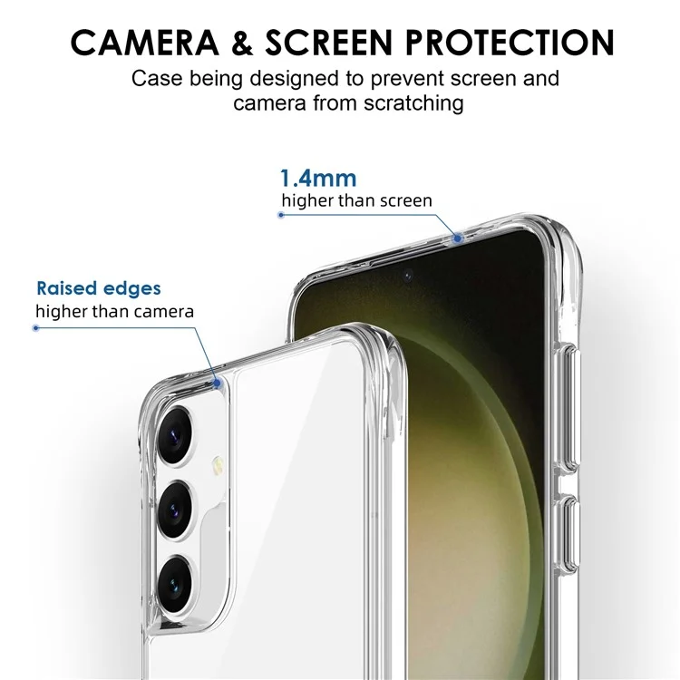 Für Samsung Galaxy S24+ HD Clear Phone Case Drop Protection PC + TPU Handyhülle