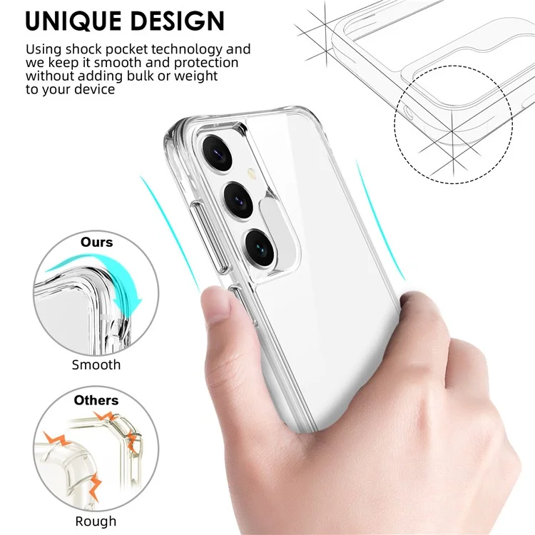 Für Samsung Galaxy S24+ HD Clear Phone Case Drop Protection PC + TPU Handyhülle