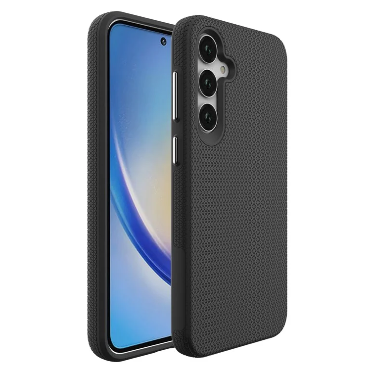For Samsung Galaxy A35 5G Phone Cover TPU+PC Military Grade Drop-proof Back Case - Black