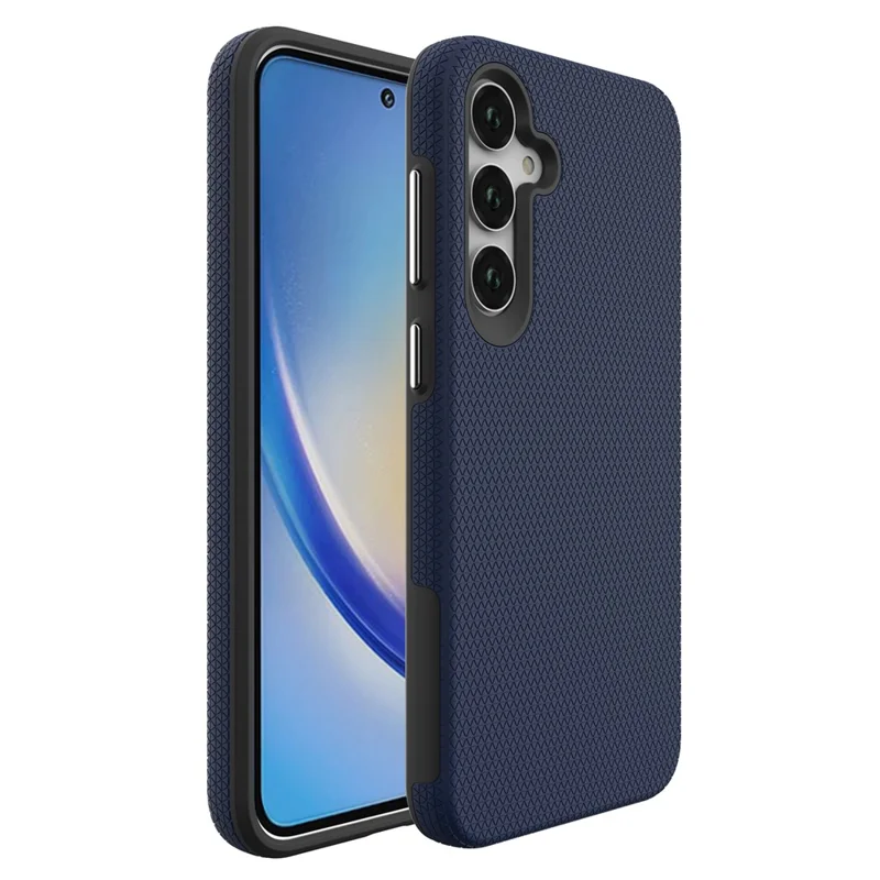 For Samsung Galaxy A35 5G Phone Cover TPU+PC Military Grade Drop-proof Back Case - Navy Blue