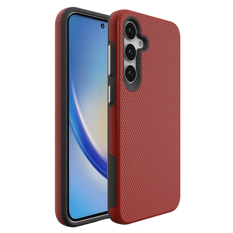 For Samsung Galaxy A35 5G Phone Cover TPU+PC Military Grade Drop-proof Back Case - Red