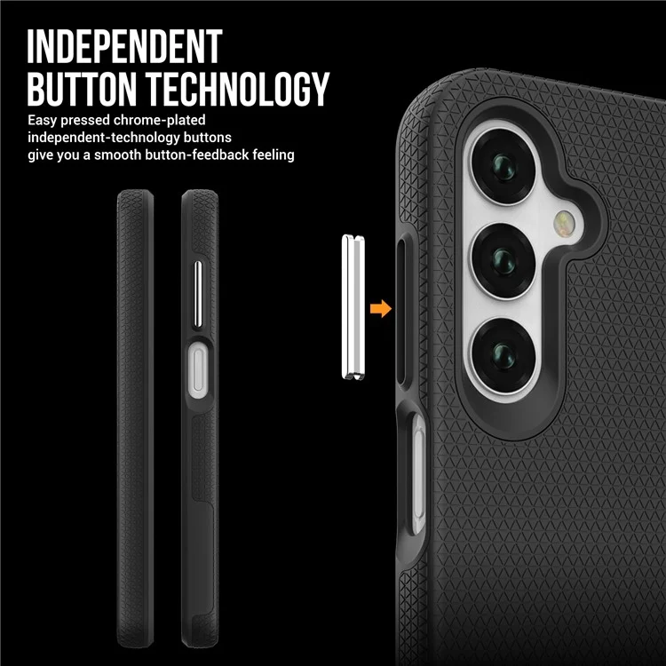 For Samsung Galaxy A25 5G (Global) (161.0 x 76.5 x 8.3mm) Cell Phone Case Reinforced Corners Drop-proof Cover - Black