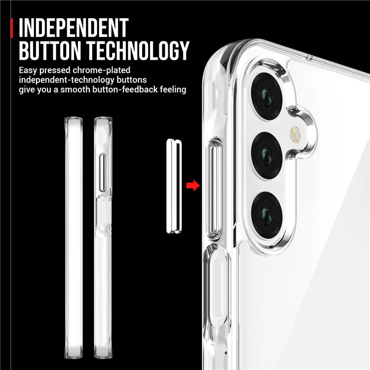 Für Samsung Galaxy A25 5G (Global) (161,0 x 76,5 x 8,3 mm) Militärgrad Anti-Drop TPU + PC Transparent Handyhülle