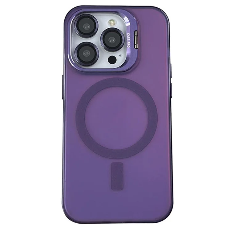 Per iPhone 12 / 12 Pro Case Camera Supporto IMD PC+TPU Cover Telefonica Compatibile con MagSafe - Viola