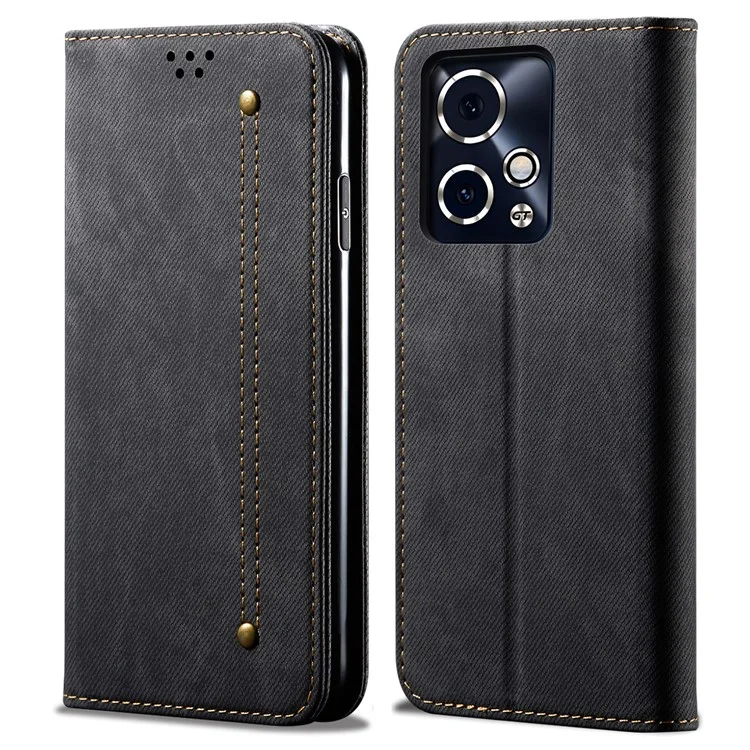 For Honor 90 GT 5G Brieftasche Hülle PU Leder Telefonhülle Ständer Ansicht Magnetisch Schützen - Schwarz