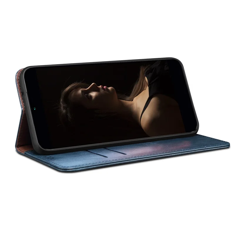 Til Honor X8b 4G Vokset Crazy Horse-tekstur Etui i PU-læder Telefondæksel Med Wallet - Blå