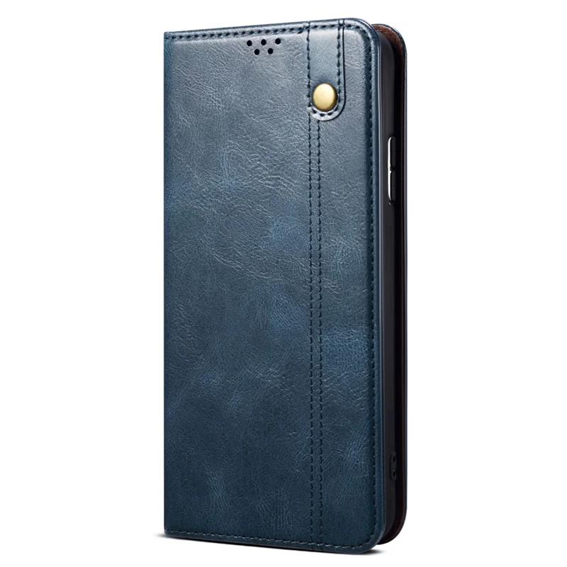 Til Honor X8b 4G Vokset Crazy Horse-tekstur Etui i PU-læder Telefondæksel Med Wallet - Blå