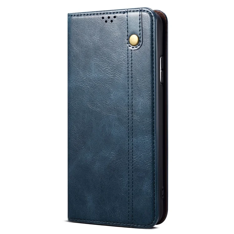 Für Xiaomi Redmi Note 13R Pro 5G PU-Leder-Brieftasche Handyhülle Magnetischer Schutzdeckel - Blau