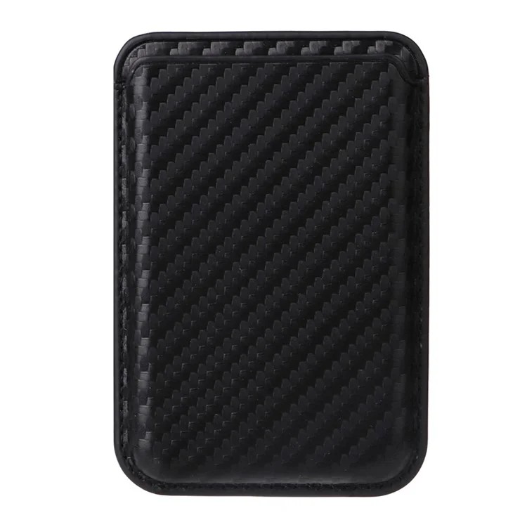 For iPhone 15 Pro Case with Magnetic Detachable Card Holder Carbon Fiber Texture Phone Cover