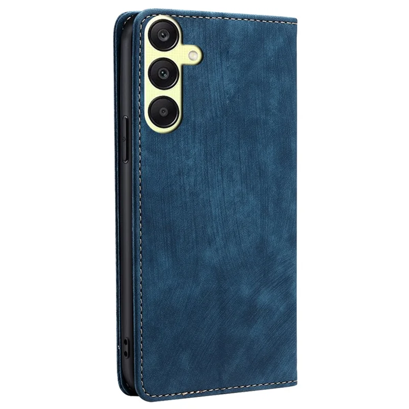 For Samsung Galaxy A25 5G (Global) (161.0 x 76.5 x 8.3mm) Case RFID Blocking PU Leather+TPU Wallet Phone Cover - Blue