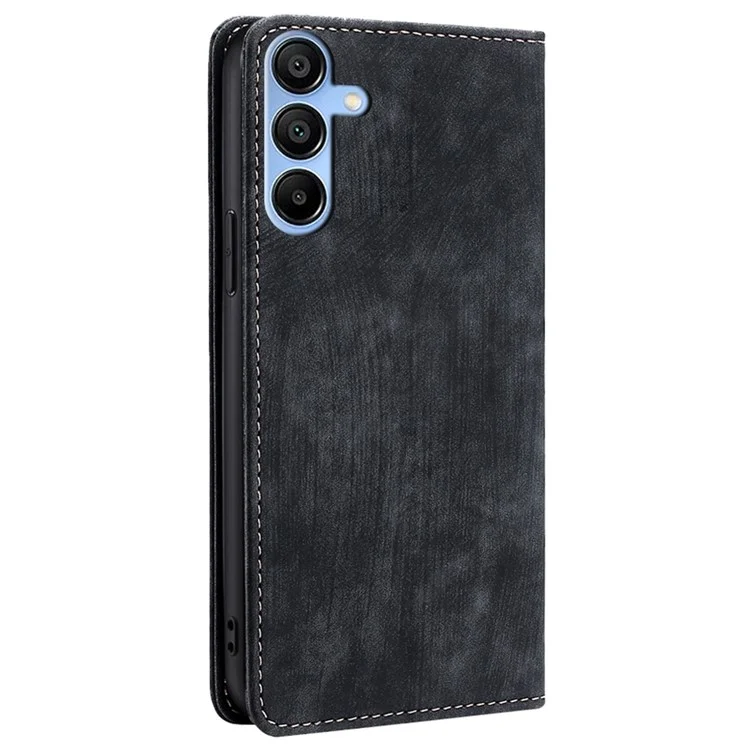 Per Samsung Galaxy A15 4G / A15 5G Custodia in pelle con blocco RFID Stand Cover per telefono cellulare - Nero