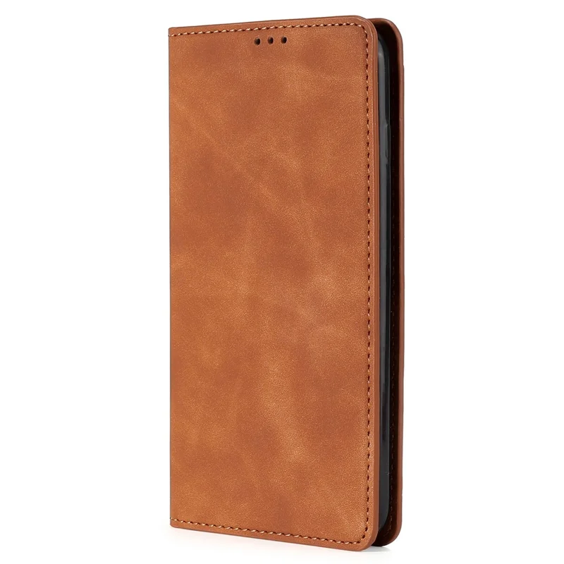 For Oppo A2x 5G / A2m 5G Card Slots Phone Case PU Leather Stand Mobile Phone Cover - Light Brown