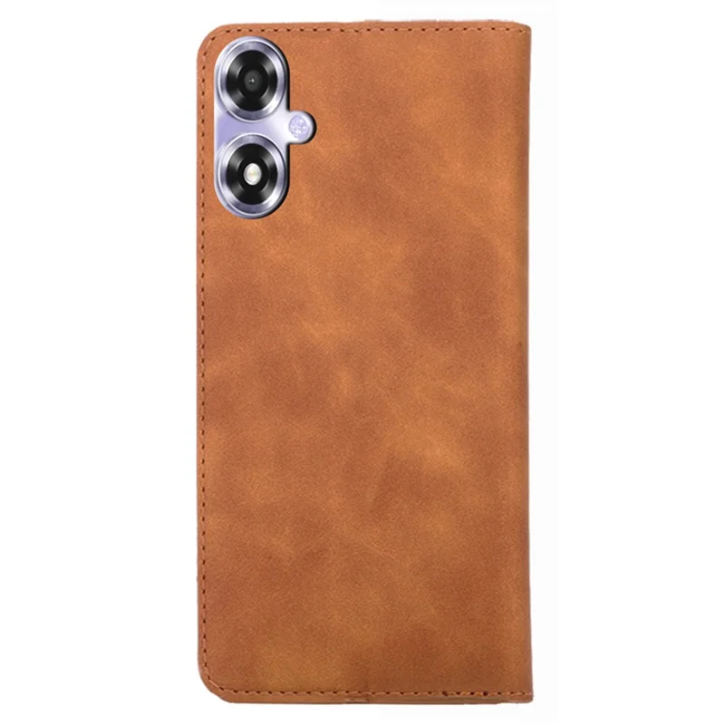 For Oppo A2x 5G / A2m 5G Card Slots Phone Case PU Leather Stand Mobile Phone Cover - Light Brown