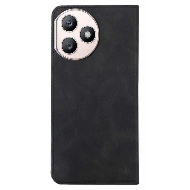 Funda de teléfono móvil de piel con soporte y ranuras para tarjetas para el For Honor X50i+ 5G - Negro