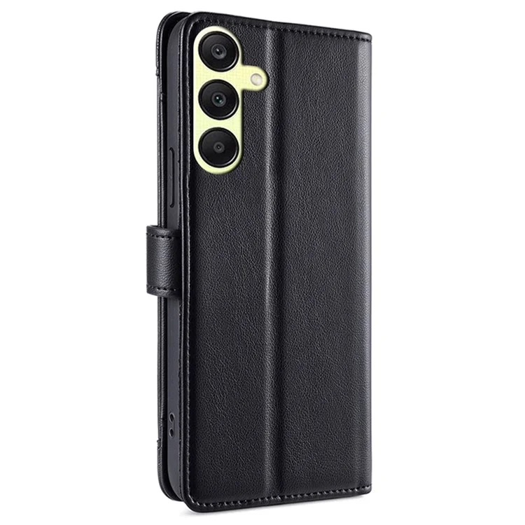 Wallet Case for Samsung Galaxy A25 5G (Global) (161.0 x 76.5 x 8.3mm) Shell Anti-fall Leather Phone Cover - Black