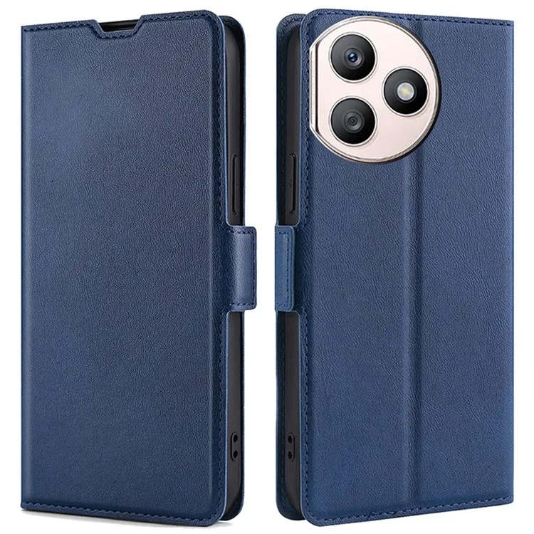Funda para teléfono For Honor X50i+ 5G de cuero PU magnético con tapa y ranuras para tarjetas - Azul