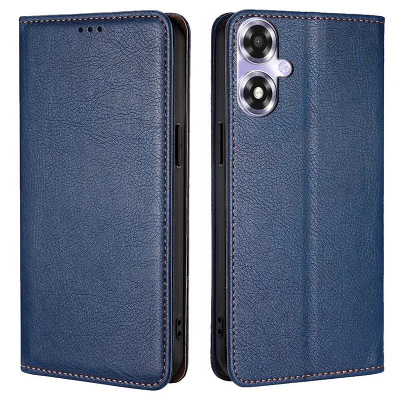 For Oppo A2m 5G / A2x 5G Case Wallet Card Slots Anti-scratch PU Leather Magnetic Cell Phone Cover - Blue