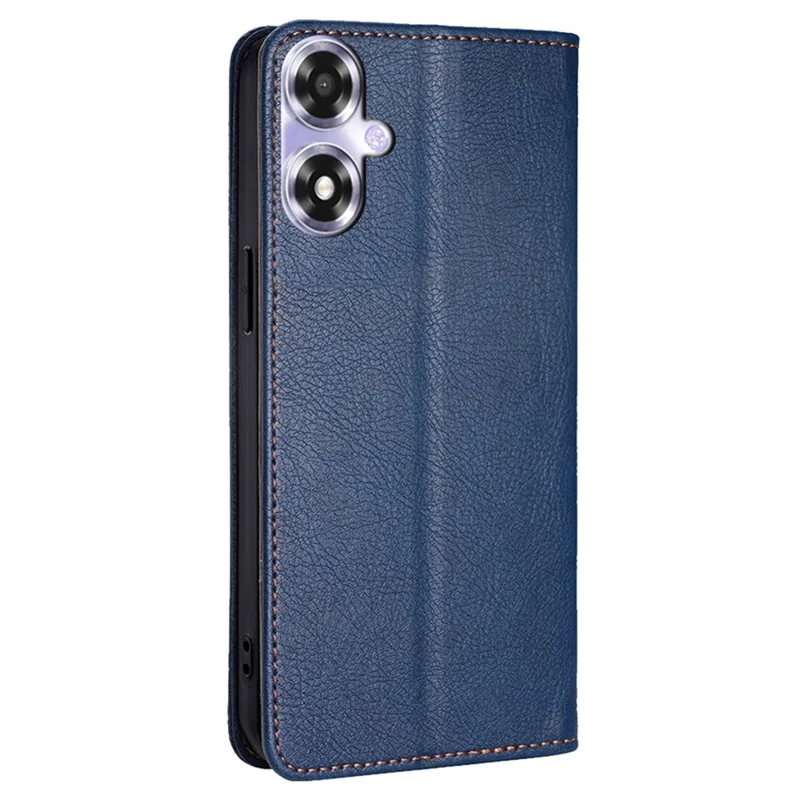 For Oppo A2m 5G / A2x 5G Case Wallet Card Slots Anti-scratch PU Leather Magnetic Cell Phone Cover - Blue