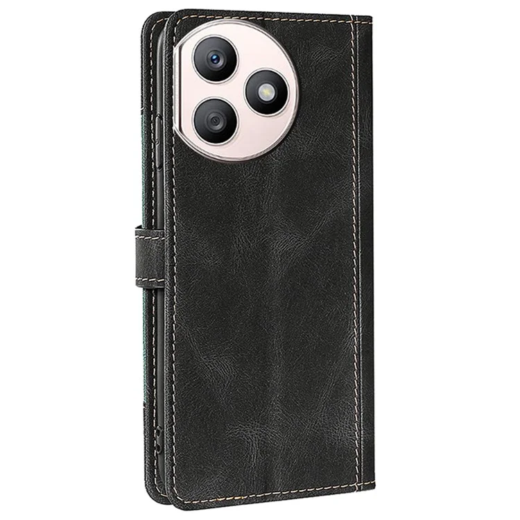 For Honor X50i+ 5G Funda de Cartera Piel Sintética Soporte de Teléfono - Negro