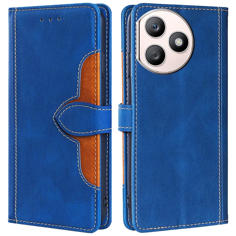 For Honor X50i+ 5G Wallet Case Skin-Feel Leather Stand Phone Cover - Blue