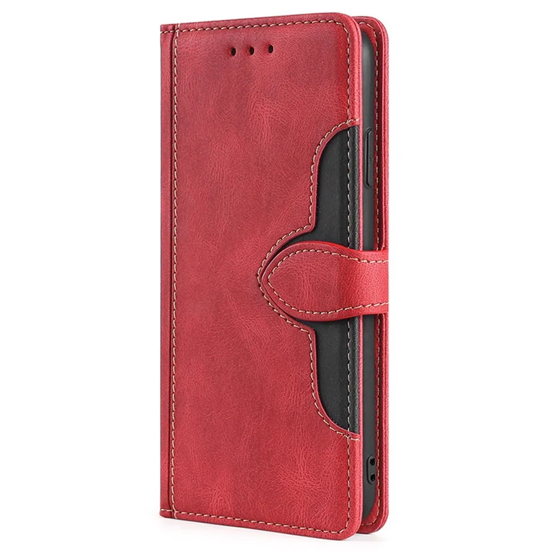 For Honor X50i+ 5G Wallet Case Skin-Feel Leather Stand Phone Cover - Red