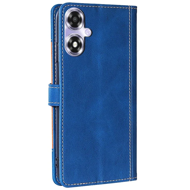 Pour Oppo A2x 5G / A2m 5G Étui en cuir, support, portefeuille, housse - Motif chapeau de paille bleu