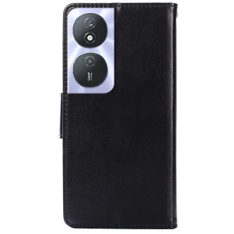 Per Honor Play 50 Plus 5G / Play 8T 5G / X7b 4G / 90 Custodia per Smartphone Smart Cover in Pelle con Slot per Schede - Nero