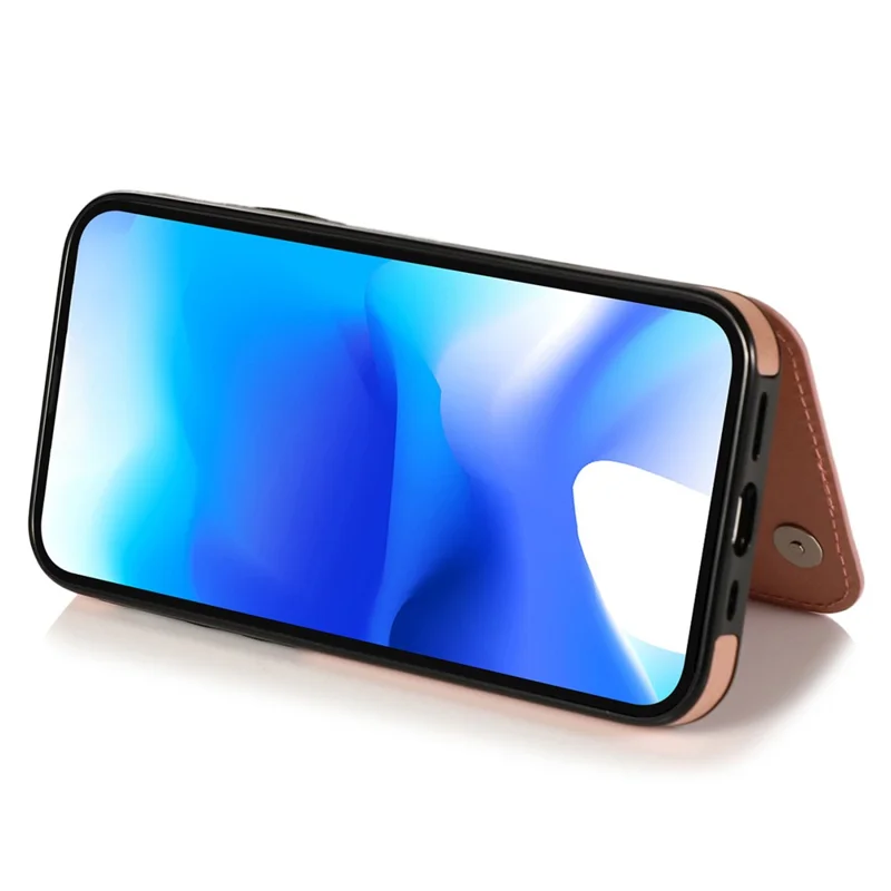 Pour iPhone 15 Plus Étui en Cuir PU + TPU Mandala Fleur Porte-Carte Housse de Téléphone - Rose Gold