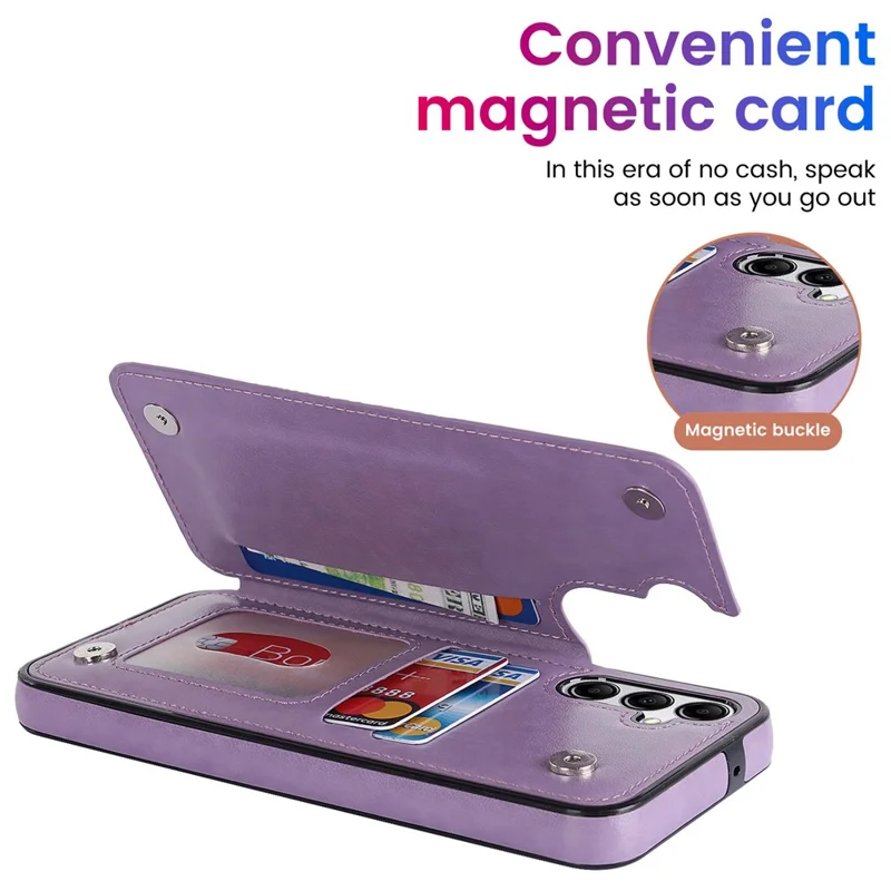 Para Samsung Galaxy A14 5G / 4G Couro+Capa de TPU com Suporte Flor Mandala Estampada Capa de Telefone - Roxo