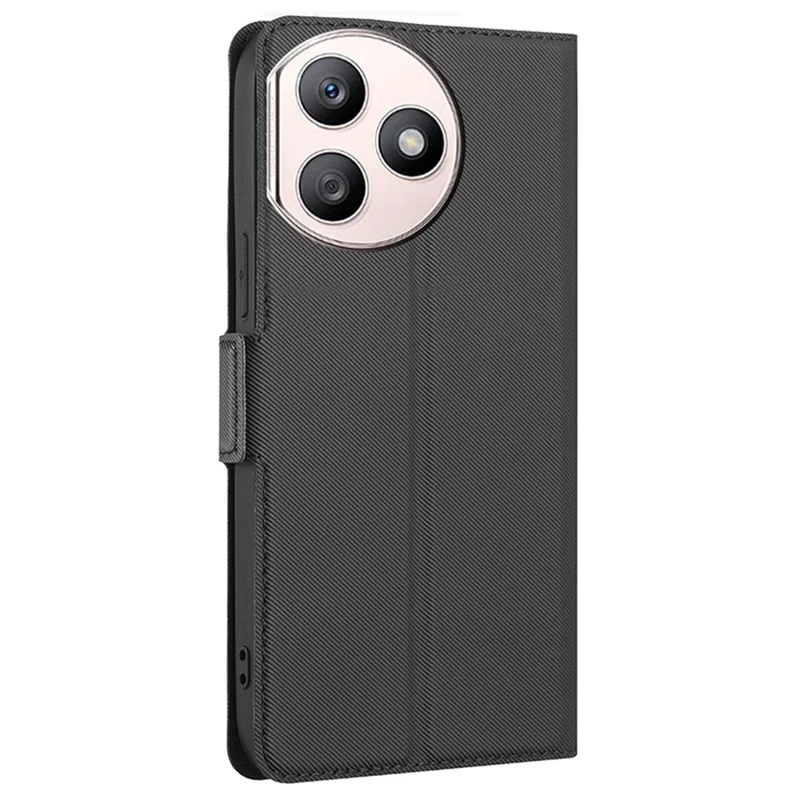 For Honor X50i+ 5G Super Thin PU Leather Cover Stand View Shockproof Cell Phone Case - Black