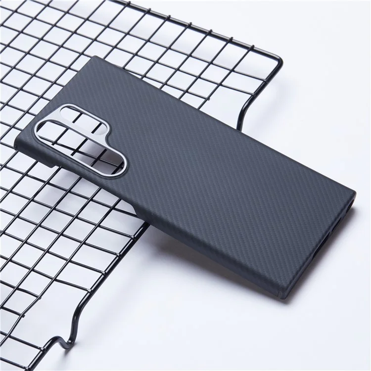Pour Samsung Galaxy S22 Ultra 5G Etui 600D Texture Fine Fibre Aramide Housse de Téléphone Compatible avec MagSafe