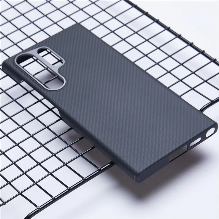 Pour Samsung Galaxy S22 Ultra 5G Etui 600D Texture Fine Fibre Aramide Housse de Téléphone Compatible avec MagSafe