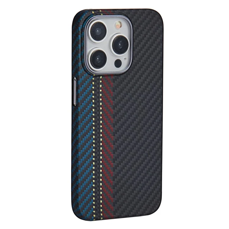 Für iPhone 15 Pro Case 1500D Carbon Fiber Textur Aramid Fiber Handyhülle, Großer Linsenausschnitt