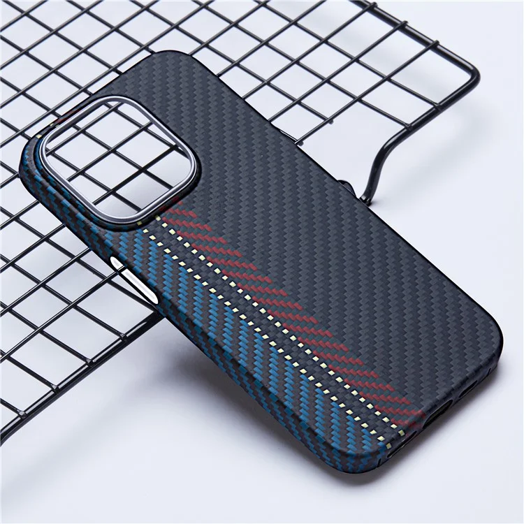 Für iPhone 15 Pro Case 1500D Carbon Fiber Textur Aramid Fiber Handyhülle, Großer Linsenausschnitt