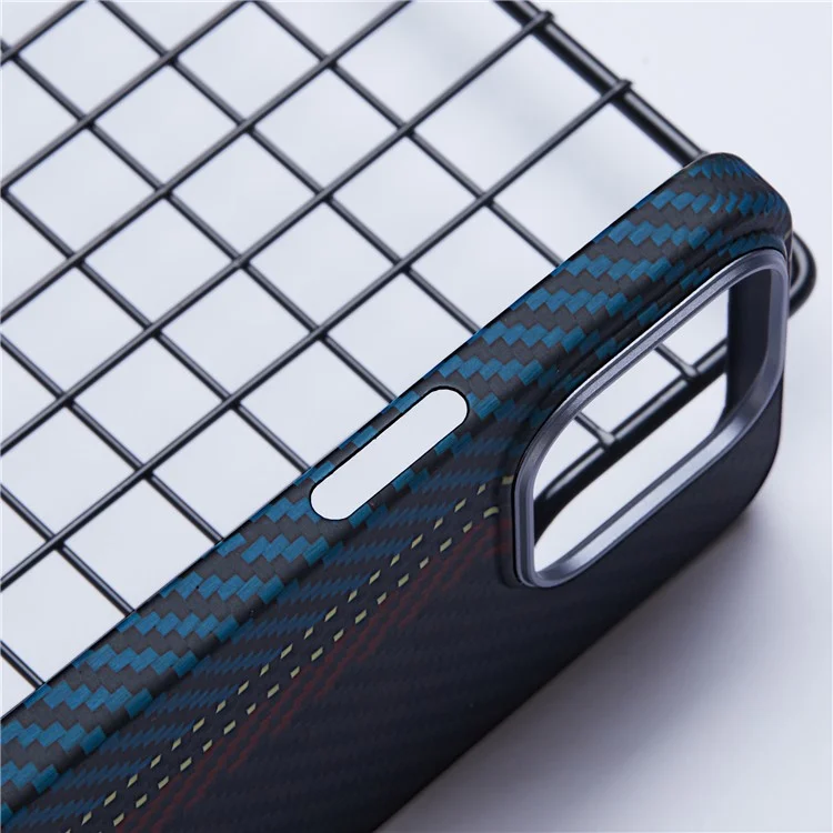 Für iPhone 15 Pro Case 1500D Carbon Fiber Textur Aramid Fiber Handyhülle, Großer Linsenausschnitt